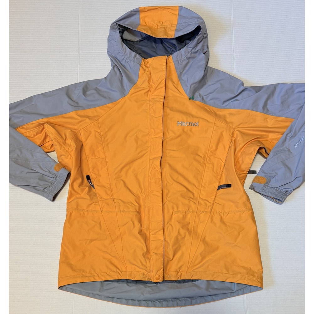 MARMOT Gore-Tex - Women's Jacket - Orange Gray Hooded Ski Snowboard Shell- Large